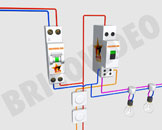 Schéma de câblage électrique d' un télérupteur